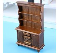 Naroote Libreria Dal Design Semplice per Mobili per Casa delle Bambole 1:12 per Accessori in Legno per la Ricreazione dei Bambini