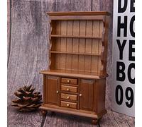 Naroote Libreria per Casa delle Bambole 1:12 Elegante Mini Modello di Mobili con 4 Cassetti per Case delle Bambole in Scala 1/12 (BROWN)