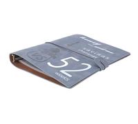 Naroote Libro delle Sfide per Risparmiare Denaro in Pelle, Pianificatore di Budget Riutilizzabile con Buste per Coppie e Famiglie, Materiale Morbido e Resistente, di Risparmio da 52 Settimane (GRAY)