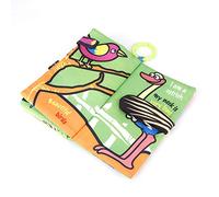 Naroote Libro in Stoffa con Stereo di Animali per Neonati, Libro di Interazione Educativo Morbido e Lavabile per la Scuola Dell'Infanzia, in Stoffa Colorata con Uccellino per Bambini da 0 a 3 Anni