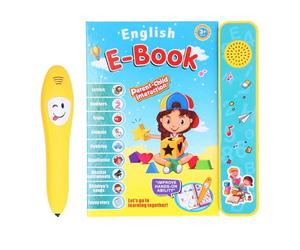 Naroote Libro Parlante per L'Apprendimento Elettronico Libro Sonoro Educativo Interattivo per Bambini Apprendimento Vocale del Vocabolario per Bambini 7,28 X 8,27 Pollici