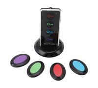 Naroote Localizzatore Portachiavi Wireless, Dispositivo Anti Smarrimento, | Design compatto, 4 ricevitori inclusi, batteria a lunga durata, ottimo per il tracciamento degli animali domestici, adatto