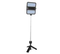 Naroote Luce Solare da Campeggio Pieghevole 100 Chip LED Manico Telescopico per Treppiede per Campeggio, Riparazioni di Emergenza, Batteria Agli Ioni di Litio