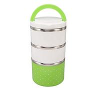 Naroote Lunch Box Impilabile a 3 Strati, Contenitore per il Pranzo a Prova di Perdite in Acciaio Inossidabile, Grande Contenitore Portatile per la Preparazione dei Pasti con Chiusure di Sicurezza,
