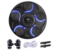 Naroote Macchina da Boxe Musicale a Parete Regolabile a 7 velocità con Display a LED e Guanti, Attrezzatura per Allenamento di Punzonatura in ABS + PU per Il Fitness Domestico