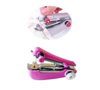 Naroote Macchina da Cucire Portatile Mini Cucitrice Manuale Portatile Durevole per Viaggi Domestici Acciaio Inossidabile Plastica 1 Pezzo Strumento per Cucire Manuale Tascabile (PINK)