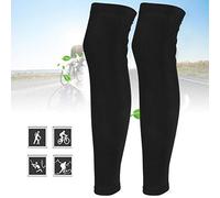 Naroote Maniche morbide e Confortevoli per la Protezione Solare, Maniche Calde per Le Gambe, Nero Antiscivolo per Uomo Donna Sport all'Aria Aperta Inverno Estate Ciclismo(Sun Protection