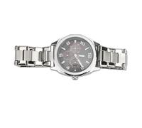 Naroote Men Quartz O'Clock, Men Business Watch Luminoso per l'uso Quotidiano (Faccia nera con guscio d'argento)