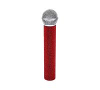 Naroote Microfono Finto Giocattolo per Bambini, 5.3 X 23 Cm (rosso) | Non sono necessarie batterie, oggetto scenico in plastica con per lezioni di discorso e feste