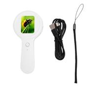 Naroote Microscopio Digitale, Microscopio Portatile Portatile con Schermo da 2,0 Pollici e 16 Luci LED, Ingrandimento 200X per la Ricerca Educativa (WHITE)
