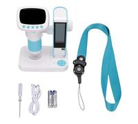 Naroote Microscopio Portatile, Microscopio Digitale con Fotocamera Integrata, Cordino Anti-Smarrimento, Luci LED Regolabili, Giocattolo Didattico Interattivo Tascabile per Bambini