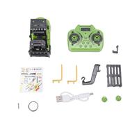 Naroote Mini Carrello Elevatore RC 2.4G 1:64, Camion Telecomandato in Lega per Desktop, Rotazione a 360 °, Movimenti Multidirezionali con Controllo App per Smartphone, Display Degno di (YELLOW)