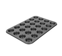 Naroote Mini Padella per Muffin, Tazza di Torta Antiaderente in Acciaio Carbone Piccolo Telaio per Cupcake con Pancake Rotondo con Pentole Mini Cupcake da 24 Tazze per Cucina Casalinga