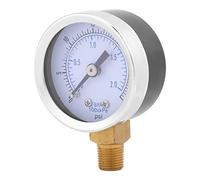 Naroote Mini Quadrante di Pressione, Manometro 0-30 Psi 0-2 Bar, Misuratore di Pressione Idraulica con Metallo, Ideale per Aria Acqua Olio Materiali Non Corrosivi