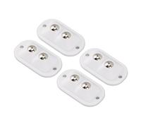 Naroote Mini Ruote a Tracota, Muovendo Silenziosamente l'incantatore Autoadesivo per gli Elettrodomestici da Cucina (WHITE)