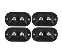 Naroote Mini Ruote a Tracota, Muovendo Silenziosamente l'incantatore Autoadesivo per gli Elettrodomestici da Cucina (BLACK)
