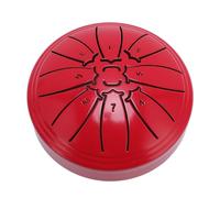 Naroote Mini Tamburo per Lingua in Acciaio da 4 Pollici con Design Raffinato e Suono Piacevole per la Meditazione e L'educazione Musicale, Realizzato in Acciaio Al Carbonio (rosso)