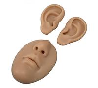 Naroote Modello di Orecchio in Silicone e Supporto per Esposizione della Bocca del Naso per la Pratica del Piercing e la Formazione in Chirurgia Plastica - Morbido Silicone Riutilizzabile, 2 unità