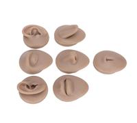 Naroote Modello di Pratica per Parti del Corpo in Silicone Morbido e Flessibile per Principianti, Simulazione Orecchio Occhio Naso Bocca Lingua Ombelico Modello per L'apprendimento della (Pelle scura)