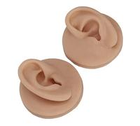Naroote Modello Orecchio in Silicone Morbido, Realistico 3D per Pratica | Design ad alta simulazione, staffa acrilica inclusa, display per cucitura dell\'orecchio, aiuto per la formazione