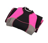 Naroote Muta da Donna per Tutto il Corpo con Cerniera Rash Guard Impermeabile per Immersioni in Pelle per il Surf Manica Lunga Rosa S M L XL (#13)