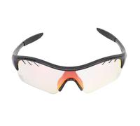 Naroote Occhiali Sportivi per Bambini, Comodi Occhiali da Baseball Universali per Giovani, Protezione UV per Corsa e Alpinismo (Cornice nera+colore rosso cangiante)