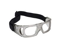 Naroote Occhiali Sportivi per Bambini Montatura Curva Occhiali da Basket Resistenti Agli Urti da Basket di Sicurezza per Corsa Quotidiana, Escursionismo, Materiale PC (GREY)