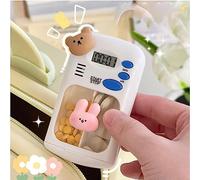 Naroote Organizzatore di Promemoria per la Medicina Digitale con Scatola Visiva Trasparente per Ufficio o Viaggio, Contenitore per Medicinali Compatto e Leggero per L'uso Quotidiano