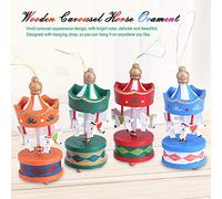 Naroote Ornamento di Cavallo da Giostra in Legno Merry Go Round per la Decorazione della Stanza di Natale 6 Pezzi per la Camera da Letto Dell'ufficio del Bar
