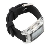 Naroote Orologio a LED, 12/24 Ore di Illuminazione Allungata Silongurt Week Daytime Digital Orologio da Polso Rettangolare Contro l'acqua per i Giovani Resistenti (Cinghia nera con shell traslucido)
