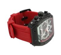 Naroote Orologio Al Quarzo Multifunzionale Elegante Orologio da Polso Resistente All'acqua con Quadrante Grande per Uomini D'affari Casual 49 Mm (nero rosso)