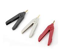 Naroote P2004 3 Clamp/Holder per Test Kelvin in Rame Placcato Oro, Clamp/Holder per Test con Design A Denti di, per Batteria con Classificazione 32 A 1000 V, Ideale per Elettrici