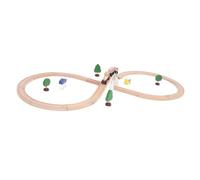 Naroote Pacchetto di Espansione con Binari Ferroviari in Legno, compatibilità Binari Ferroviari in Legno con Ponte per Bambini (Pista di ponte colorata)