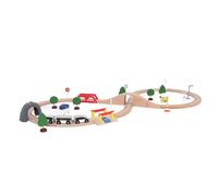 Naroote Pacchetto di Espansione con Binari Ferroviari in Legno, compatibilità Binari Ferroviari in Legno con Ponte per Bambini (Pista per il ponte a foro singolo)