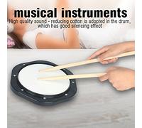 Naroote Pad per Batteria in Plastica Silenzioso e Leggero da 10 Pollici per Esercitazioni con la Batteria, Allenamento e Intrattenimento per la Famiglia, Bianco e Nero