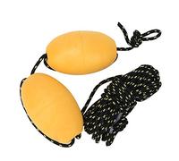 Naroote Palla Galleggiante per Boa per Kayak con Gancio e Corda Resistenti per di Ancore da Pesca, Cavo in Nylon da 8,5 M, Leggero e Compatto (Set Corda Doppia Palla Gialla e Nera)