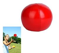 Naroote Palline da Giocoliere Set da 3 Pezzi, Durevoli, Morbide e Lisce per Principianti e Professionisti, Materiale in Pelle PU Rosso Giallo Blu Bianco per Imparare a Fare Il Giocoliere (Rosso)