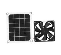 Naroote Pannello Solare Monocristallino Esterno Ventola di Scarico Efficiente per Pannello Solare 10 W per Pollaio in Serra, Ricarica USB Impermeabile Adatta a Tutte le Condizioni Atmosferiche