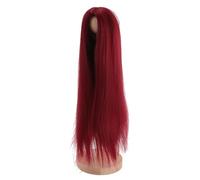 Naroote Parrucca per Capelli della Bambola, Simulazione Elastica Elastica della Resistenza al Calore dalla Parrucca della Bambola Destra per la Produzione di Bambole (Wine Red)