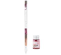 Naroote Penna a Immersione in Vetro, Bellissimo e Comodo Strumento di Scrittura, Pennino in Vetro con Bottiglia di Inchiostro e Portapenne, Ideale per la Calligrafia e il Disegno a Casa, a Scuola,