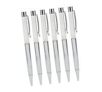 Naroote Penna a Sfera Elegante Scrittura Levigante in Pietra di per Studio, Ufficio, Affari, 6 Penne a Inchiostro (WHITE)