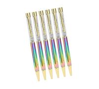 Naroote Penna a Sfera Elegante Scrittura Levigante in Pietra di per Studio, Ufficio, Affari, 6 Penne a Inchiostro (Iridescente)