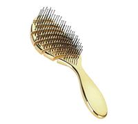 Naroote Pettine per Testa a Olio Vintage Pettine per Styling Professionale per Capelli Lunghi Spazzola per Capelli Ricci per Massaggio, per Donna Uomo, Materiale ABS Argento (GOLD)