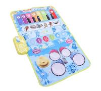 Naroote Piano e Tappetino, Game Interattivo 2 in 1 Baby Music Matt per Toddians (Blue)