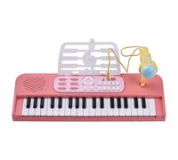 Naroote Pianoforte con Tastiera Elettronica a 37 Tasti per Principianti con 7 Toni e 8 Gruppi di Tamburi, Piano con Tastiera con Leggio/microfono Modalità Doppia Alimentazione per un Facile (PINK)