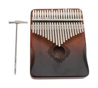 Naroote Pianoforte per Pollice, Bordi Curvi Ergonomici Completi, Piccola Risonanza Forte, Mogano e Metallo, Barre d'acciaio Minerale Dal Suono Completo, Kalimba, per Performance per Principianti