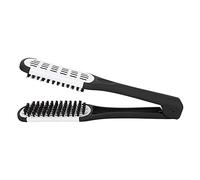 Naroote Piastra per Capelli con Morsetto a Doppia Faccia con Setole per Uomo e Donna, Facile Inserire Nei Capelli, Migliora la Salute dei Cura Sana dei (WHITE)