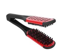 Naroote Piastra per Capelli con Morsetto a Doppia Faccia con Setole per Uomo e Donna, Facile Inserire Nei Capelli, Migliora la Salute dei Cura Sana dei (rosso)