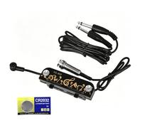 Naroote Pickup per Chitarra, Pickup Alla Buca in ABS con Controlli a Doppio Tono e Cavo da 3 Metri, Clip Magnetica per Fase di Pratica di Registrazione di Chitarra Classica Folk (argento verniciato