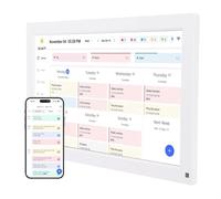 Naroote Planner da Parete da 15,6 Pollici, Calendario Digitale Grafico dei Lavori Touch Screen Full HD 1080P Supporto da Scrivania a Parete Interattivo per Foto Smart Family (Spina europea)
